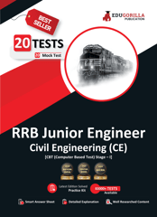 RRB JE Civil Engineering Book 2023 Stage 1 (CBT-1) English Edition - 20 Full Length Mock Tests (2000 Solved Questions) with Free Access to Online Tests