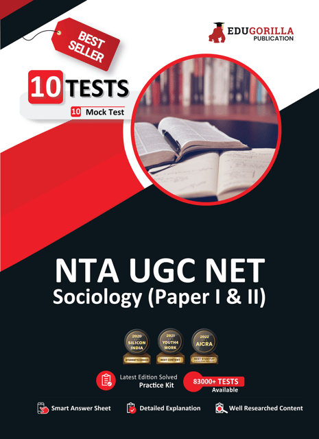 NTA UGC NET/JRF Sociology Book 2023 : Paper I and II (English Edition) - 10 Full Length Mock Tests (1500 Solved Questions) with Free Access to Online Tests