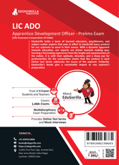 LIC ADO Prelims Exam 2023 : Apprentice Development Officer (English Edition) - 10 Full Length Mock Tests (1000 Solved Questions) with Free Access to Online Tests