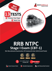 RRB NTPC Stage 1 (CBT-1) Exam 2023 (English Edition) - 10 Mock Tests and 3 Previous Year Papers (1300 Solved MCQ Questions) with Free Access to Online Tests