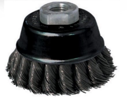 5 "diameter M14 threaded steel cup brush, Tornado model