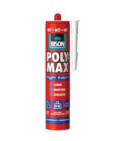 White Polymax Instant HT adhesive in 425 g BISON backpack