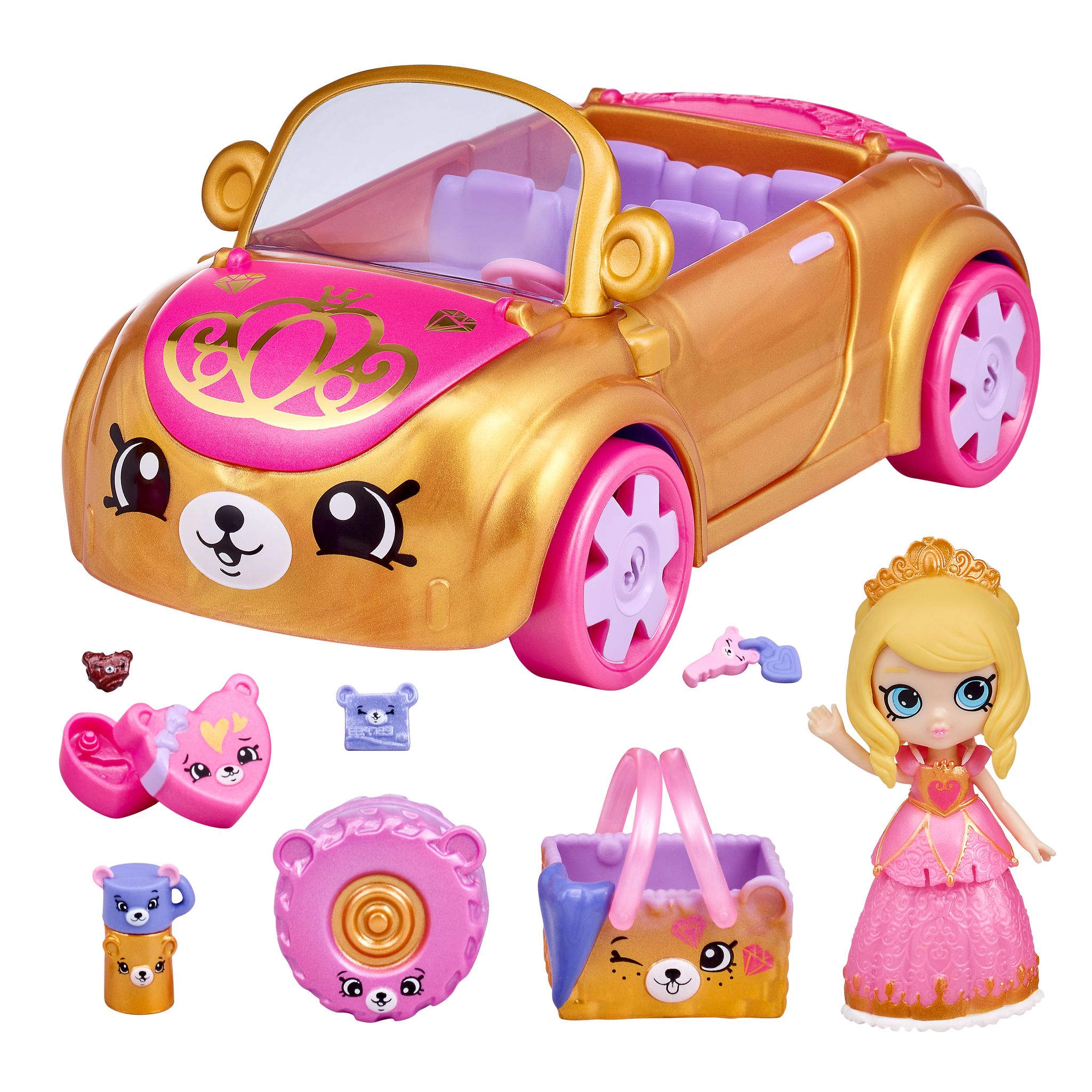 Shopkins Happy places Doll House Line, 1-Pack Royal Convertible, Size: Small, Pink