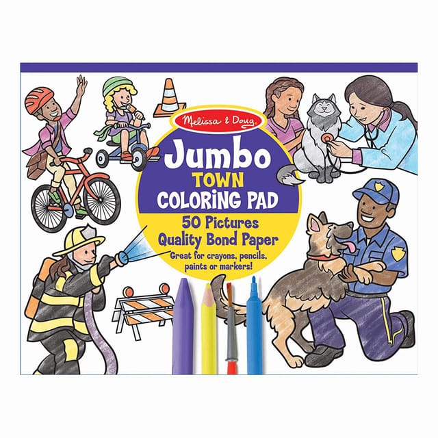 Melissa & Doug Jumbo Coloring Pad Town