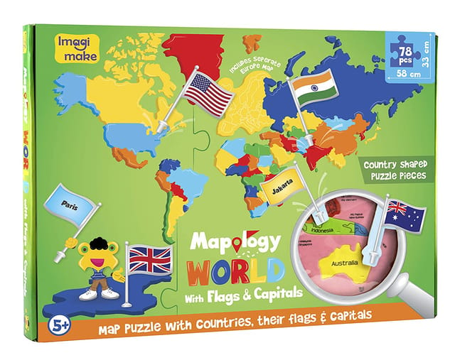 Mapology World With Capitals And Flags