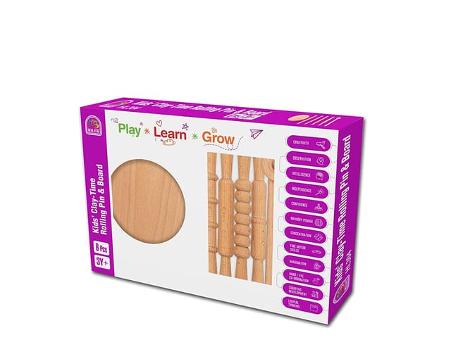 Hilife Clay Time Rolling Pin And Board