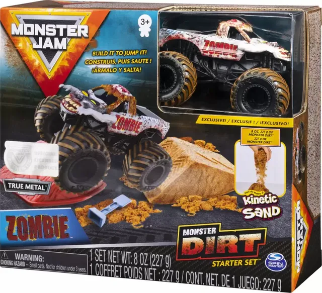 Monster Jam Kinetic Dirt Starter Set Zombie 1:64
