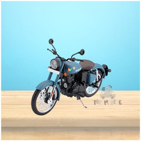 Maisto Royal Enfield Classic 350 Airborne Blue 1:12