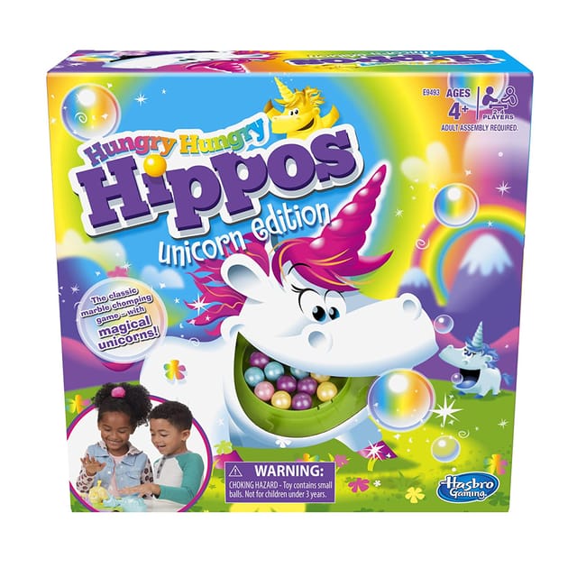 Hasbro Gaming Hungry Hungry Hippos Unicorn Edition