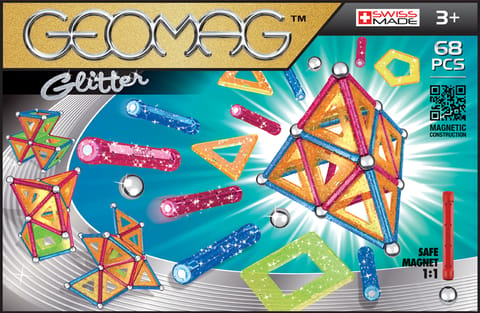 Geomag Magnetic Panel Glitter Construction Toys 68 pcs