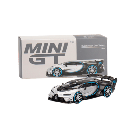 Mini GT Die Cast Bugatti Vision Gran Turismo Silver