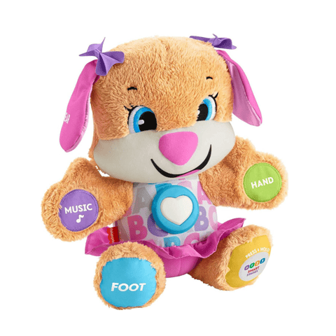 Fisher-Price Plush Baby Toy With Lights And Smart Stages Learning Content, Laugh & Learn Sis