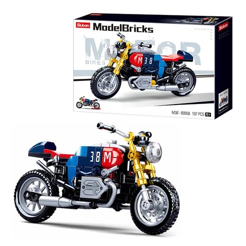 Sluban Model Bricks Cafe Racer Motorcycle