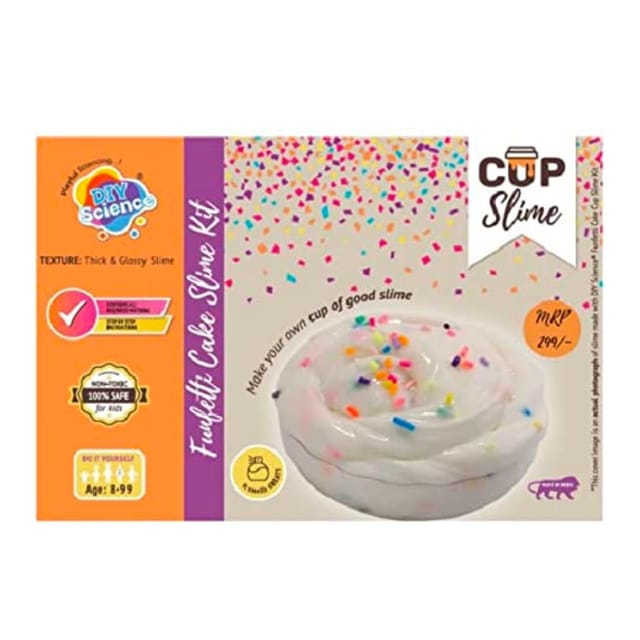 DIY Science Cup Slime - Funfetti Cake