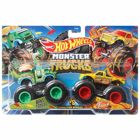 Hot Wheels Monster Trucks Buns of Steel Vs All Fried Up