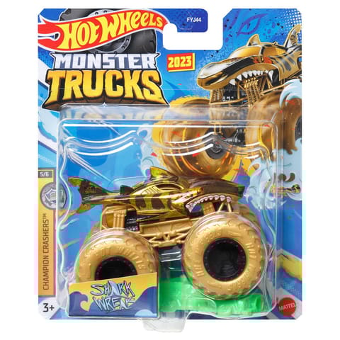 Hot Wheels Monster Trucks Champion Crashers Shark Wreak