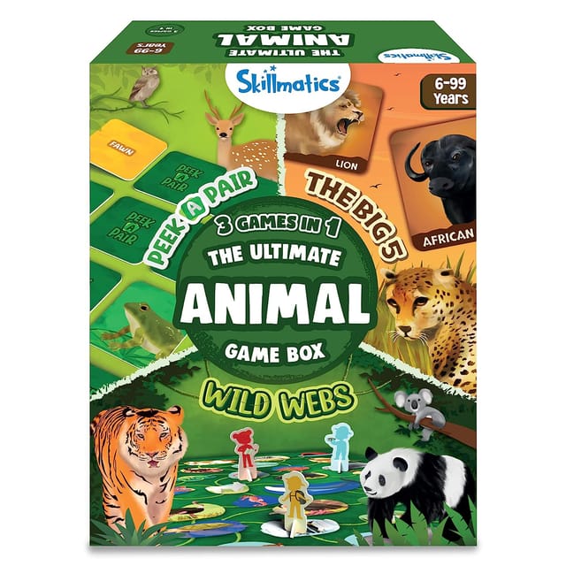 Skillmatics The Ultimate Animal Game Box Family Friendly Games