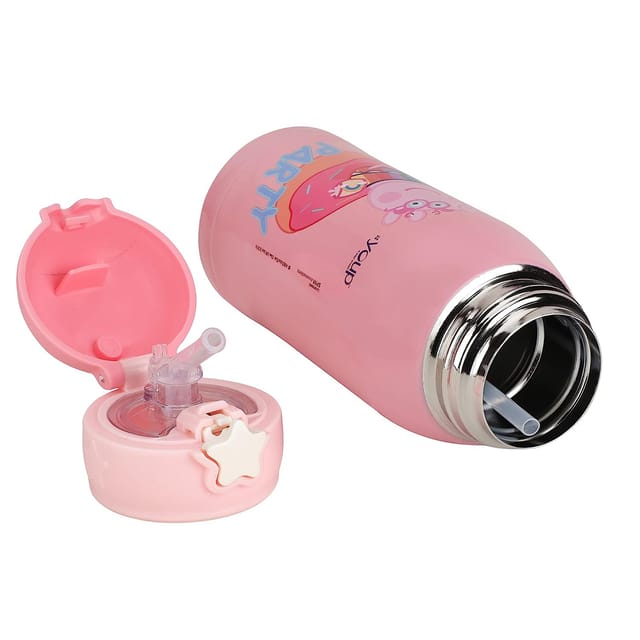 4022-1663: 500ml Peppa Pig Reusable Water Bottle with Flip Straw