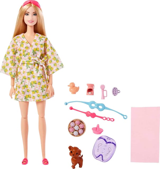 Barbie Doll With Puppy, Kids Toys, Self-Care Spa Day