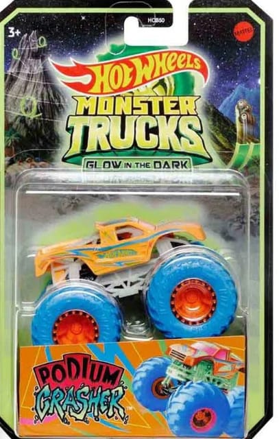 Hot Wheels Monster Trucks - Glow in the Dark - Podium Crasher