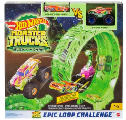 Hot Wheels Epic Loop Challenge - Monster Trucks - Glow in the Dark