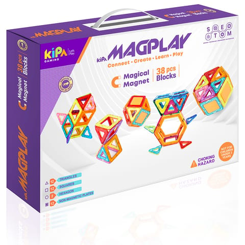 KIPA Magplay - Magnetic Building Blocks - 38 Pieces