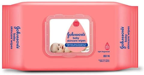 johnsons baby skincare wipes 80n
