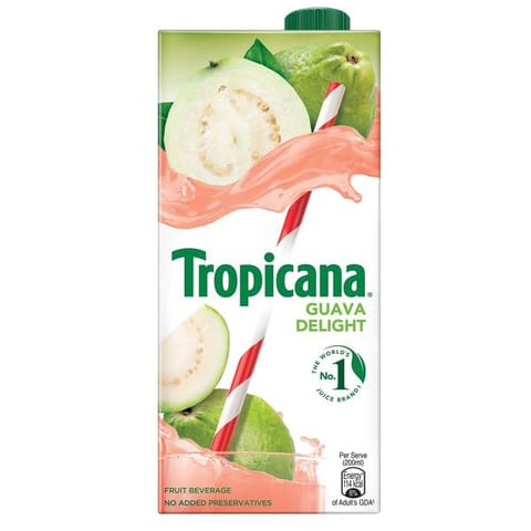 tropicana - guava delight fruit juice, 1 ltr