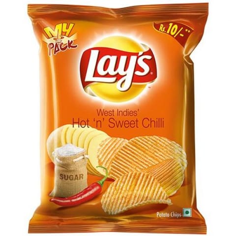 lays hot & sweet chiili flavour 52gm