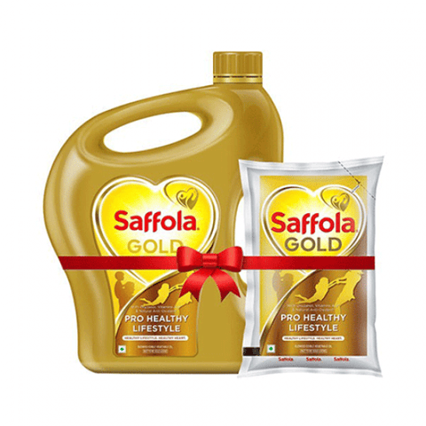 saffola  gold jar, 5 ltr+ 1 ltr free