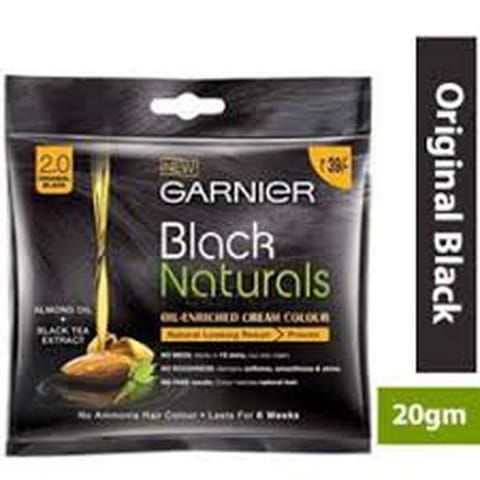 garnier black naturals hair colour orignal black 20 ml + 20 gm
