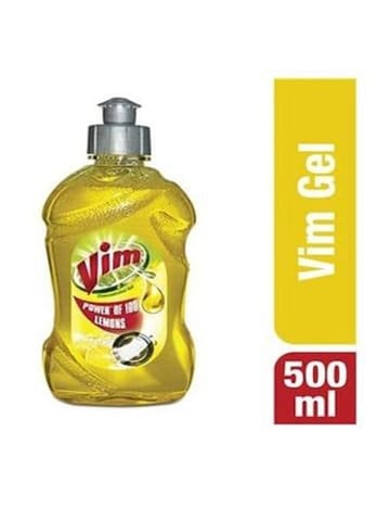 vim drop dishwash active gel yellow 500gm
