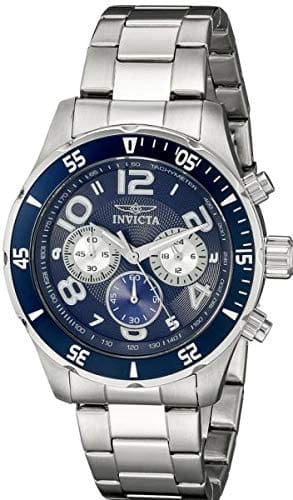 Invicta Men 12911 Pro Diver Chronograph Dark Blue Textured Dial Stainless Steel Watch