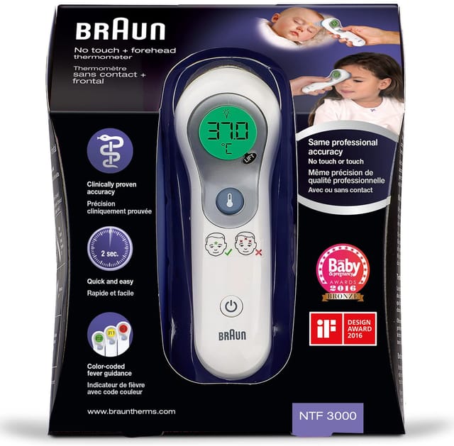 Braun Ntf 3000 No Touch + Forehead Thermometer