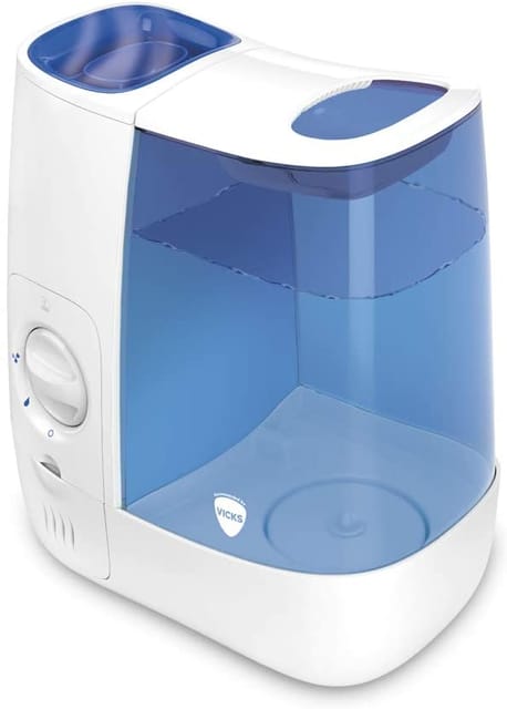 Vicks Warm Mist Humidifier For Home Use And Child'S Nursery, Blue/White Vh845E1