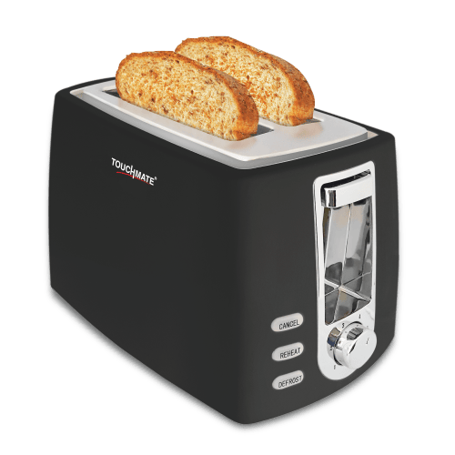 Touchmate 2 Slice Retro Toaster (TM-TS200),Black