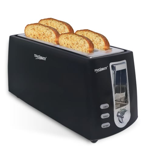 Touchmate 4 Slice Retro Toaster (TM-TS400)Black