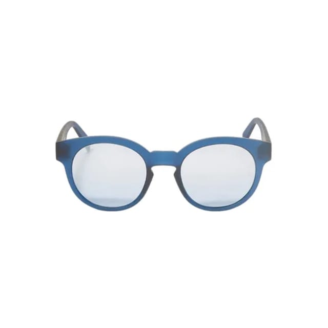 Italia Independent Unisex Round Shape Sunglasses Blue Acetate Frame 0909.021.000