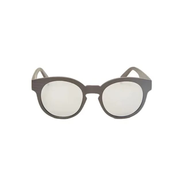 Italia Independent Unisex Round Shape Sunglasses 3D Grey Acetate Frame 0909T3D.Str.017