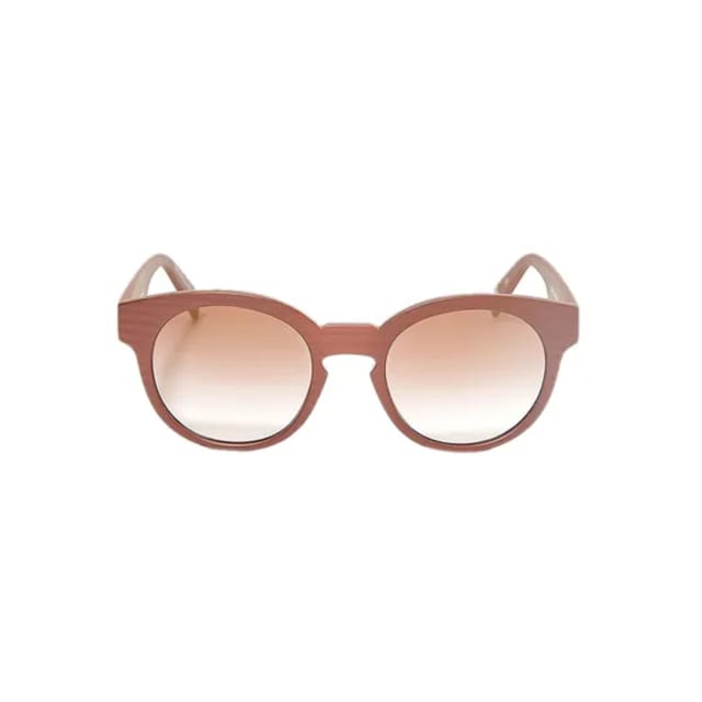 Italia Independent Unisex Round Shape Sunglasses 3D Brown Acetate Frame 0909T3D.Str.036