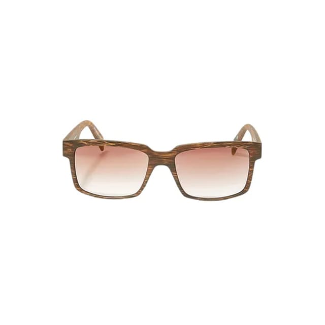 Italia Independent Unisex Rectangle Shape Brown Wooden Finish Frame 0910.Bhs.043