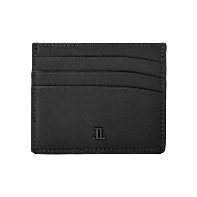 Lencia RFID Protected Scarlet Nappa Pattern Leather Card Holder LMWC-16673SN-BLK