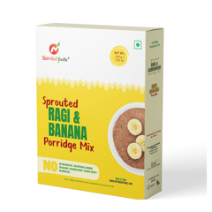 Nutribud Foods Sprouted Ragi and Banana Porridge Mix – Pack of 2 (200 gm * 2)