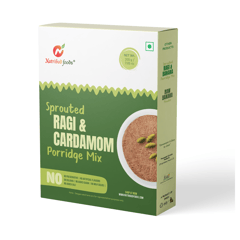 Nutribud Foods Sprouted Ragi and Cardamom Porridge Mix - Pack of 2 (200 gm * 2)