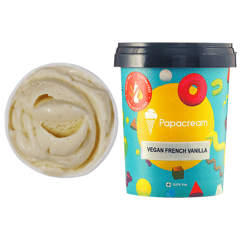 Papacream Vegan French Vanilla Ice Cream - 500ML