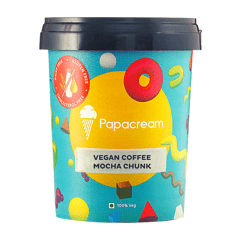 Papacream Vegan Coffee Mocha Crunch Ice Cream - 500ML