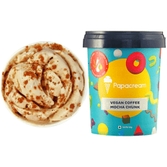 Papacream Vegan Coffee Mocha Crunch Ice Cream - 500ML