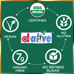 D-Alive Health Brick - REMEDY (Organic, Sugar Free, Gluten Free, Vegan, Low Carb, Diabetes Friendly and Gut Healing Nutrition Snack Bars) (Pack Size - 6 pieces x 50g = 300g)