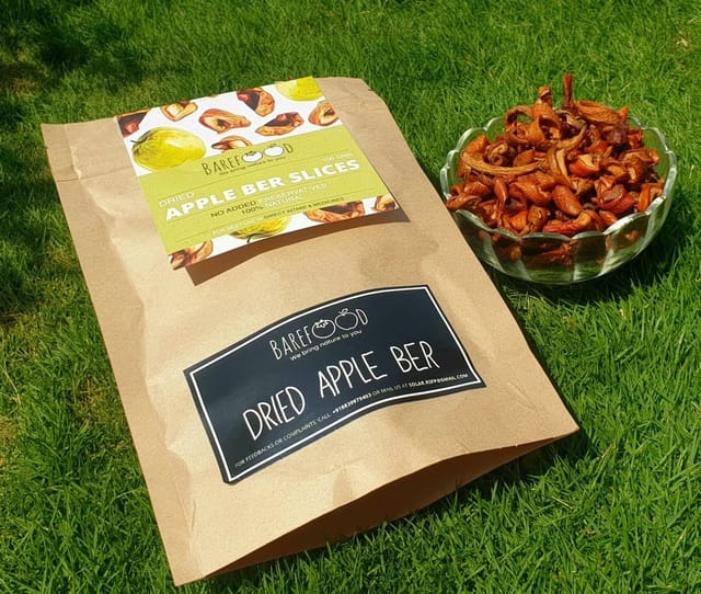 Bare Food Dried Apple Ber (Use in Juice, Snacking, Topping cakes or muffins, etc) 300g