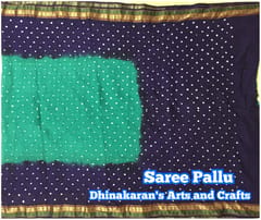 Double Color Bandhani Saree-(61)